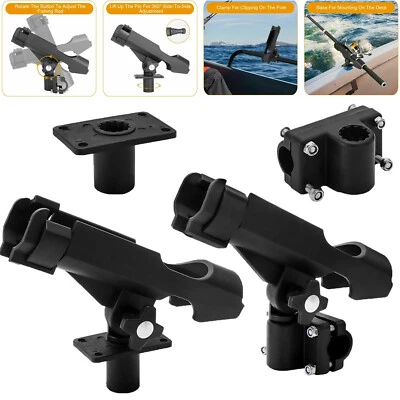 2PCS Adjustable Fishing Rod Holder for Boat, Kayak, pontoon boat with 2 Mount - Image 1 of 4