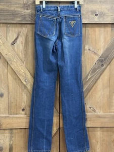 Gloria Vanderbilt by Murjani TRUE VINTAGE 70s Jeans 26x34 High Waist Tag Sz 9 - Picture 1 of 10