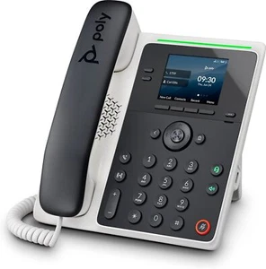 POLY Edge E100 IP Phone and PoE-enabled IP Phone Black Wired handset IPS 7.11 - Picture 1 of 4
