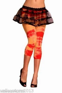 1171 Sexy Tie Dye Naranja Capri Rave Entrenamiento Leggings Nylon Pantalones Talla Única S M L - Imagen 1 de 1