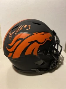 Drew Lock Signed Broncos Full-Size Eclipse Alternate Speed Helmet JSA - Picture 1 of 4