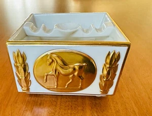 Vtg Lenox Designer Collection Ashtray Horse Stallion Gold Mid Century Modern - Picture 1 of 9