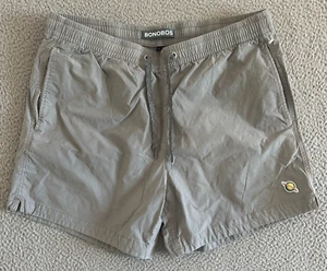 Bonobos Shorts Mens Large 5 inch Inseam Grey Elastic Waist Pull On - Picture 1 of 24