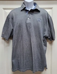 Oxford Golf Shirt Men's L Blue & Gray SuperDry  Miacomet Nantucket Logo - Picture 1 of 6