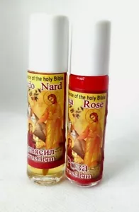 2 x Mix Mary Magdalena 100% Rose & Nard Anointing Oil from Jerusalem, Holy Land - Picture 1 of 12