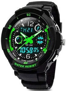 Digitaluhr für Kinder – bis 50 m Wasserdicht, Outdoor-Uhr Sportliche Analoge / d - Bild 1 von 13