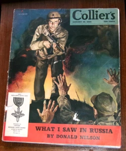 Vintage COLLIER'S Magazine January 29, 1944 WWII, What I Saw In Russia Cover - Picture 1 of 2