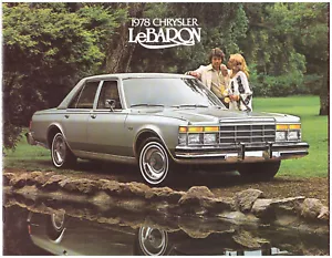 1978 Chrysler LeBaron Lineup, Semi-Deluxe USA Litho Verkaufsprospekt - Bild 1 von 3