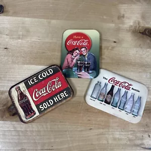 Lot Of 3 Assorted Classic Coca Cola Fridge SIGN Magnets New - Picture 1 of 3