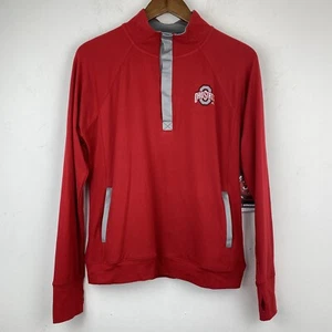 Colosseum size Medium Women’s Ohio State Buckeyes 1/4 Snap Pullover NWT - Picture 1 of 7