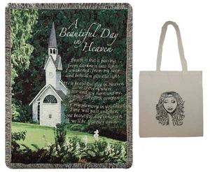 A Beautiful Day In Heaven Inspirational Throw Blanket and Angel Tote 50"x60" NWT - Picture 1 of 3