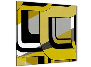 Accesorios Lienzo Cocina Pintura Amarillo Gris - Abstracto 1s409s - 49cm - Imagen 1 de 4
