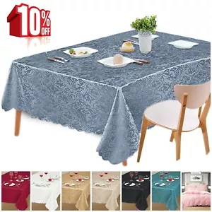 New Top Quality Jacquard Damask Table cloth Napkin Table Runner Rectangle Round* - Picture 1 of 56