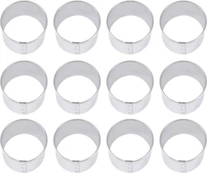 1 Dozen 1.5'' Circles Round Cookie Cutters Metal Circle - Picture 1 of 9