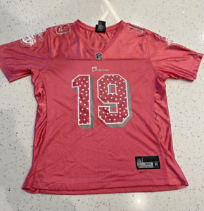 Brandon Marshall #19 Miami Dolphins Womens Pink and Glitter Jersey Size M
