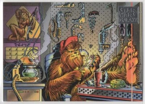 Star Wars Galaxy 2 #218 Chewbacca in Mechanic Workshop Deluxe Trading Card - Picture 1 of 2