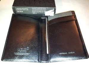 VISITENKARTENHALTER BUSINESS CARD CASE MONTBLANC MONT BLANC BLACK - Bild 1 von 5