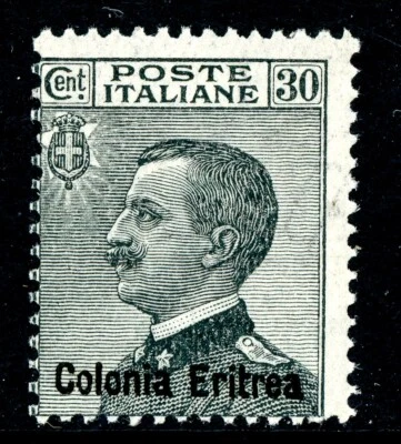 意大利 1925 年殖民地 ERITREA 30 美分灰色斯科特 #41 全新无标签 T613 — 第 1/4 张图片