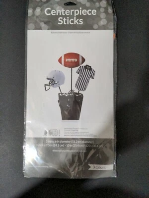 Football 3 Count l Centerpiece Sticks Party Supplies Football Helmet Referee - Image 1 of 3