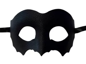 Murciélago de cuero negro Mascarada veneciana Prom Mask Goth - Imagen 1 de 1