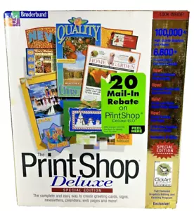 Broderbund The Print Shop Deluxe Version 6 (1998, Windows 95/98) 8 CD Set - Picture 1 of 17