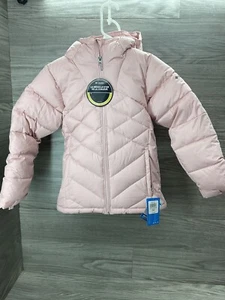 Columbia Kids Powder II Quilted Hooded Jacket Youth Pink Size S - Picture 1 of 3
