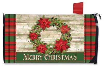 Cubierta de buzón de Navidad con corona de pascua Briarwood Lane Foto 1 de 4