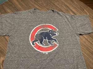 Camiseta gris grande estilo retro descolorida de béisbol de los Chicago Cubs MLB - Imagen 1 de 8