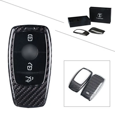 Kohlefaser-Fernschlüsselgehäuse-Abdeckung für Mercedes Benz E-Klasse W213 16-18 - Image 1 of 4