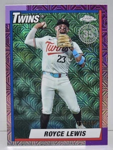 2025 Topps Series 2 Silver Pack 1990 Chrome Mojo Aqua /199 T90C-127 Royce Lewis - Bild 1 von 2