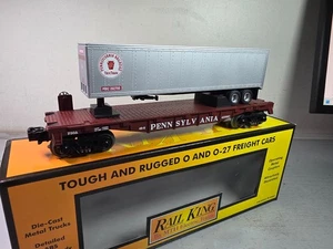 RAIL KING 30-7016D Pennsylvania Rail Road vagón plano con remolque ++++ nuevo en caja ++++ - Imagen 1 de 4