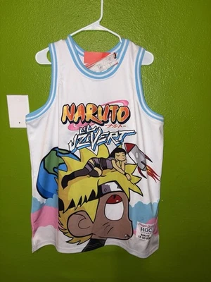 Naruto X Uzi Vert Baloncesto Tocado Clásico Jersey XL NUEVO CON ETIQUETAS Foto 1 de 4