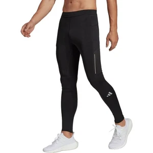 adidas Own The Run Mens Running Tights Black Sports Training Jogging 3 Stripes - Picture 1 of 5