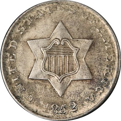 1852 Three (3) Cent Silver Nice Unc Nice Eye Appeal Strong Strike - Image 1 of 2