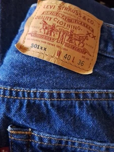 Pantalones de mezclilla vintage Levi's 501xx botón mosca para hombre 40 x 36 (36 x 32) - Imagen 1 de 14