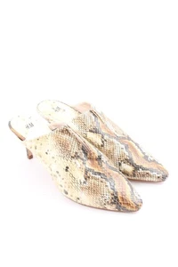 H&M Sandalo con tacco Donna Ciabatta Taglia IT 39,5 bianco sporco-marrone - Foto 1 di 5