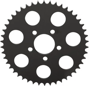 Drag Specialties Flat Rear Sprocket 530 Conv 46T Gloss Black Harley Davidson - Picture 1 of 1