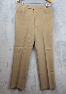 Pantaloni eleganti vintage Deadstock Haggar Expand-O-Matic 34X31,5 kaki marrone made in USA - Foto 1 di 7