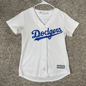 Los Angeles Dodgers Jersey Women’s Small Majestic Cool Base White MLB Baseball - Picture 1 of 7