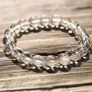 Natural Clear Quartz Crystal Stretch Bracelet 8mm Healing Gemstone Gift for Her - Picture 1 of 4