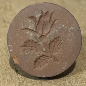 Vintage Ton Keramik Rycraft Keksstempel Distel Blume - Bild 1 von 3