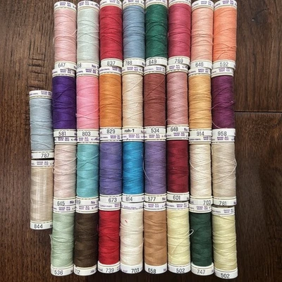 NEW & USED Mettler Quilting Thread 34 Spools-Cotton Silk Finish 164 Yards each - Image 1 of 4