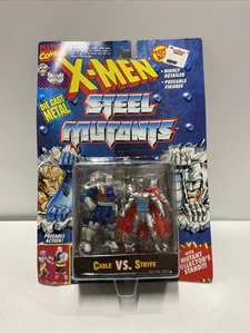 Figuras de acción fundidas a presión Toy Biz Marvel X-Men Steel Mutants 1994: Cable Vs. Stryf - Imagen 1 de 9