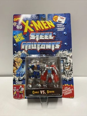 Figuras de acción fundidas a presión Toy Biz Marvel X-Men Steel Mutants 1994: Cable Vs. Stryf Foto 1 de 4