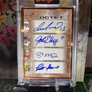 Mario, Elway, Montana, Farve, Brees Etc. - 2022 Leaf Decadence OCTET 8 AUTO /5 - Picture 1 of 15