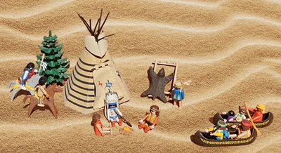 Playmobil ‘Wild West’ Collection- N.American Village and Settler Fort, Figures - Image 1 of 4