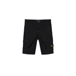 (Kids) Stone Island L0210 Wappen Logo Patch Shorts Black - 23SS - Picture 1 of 2