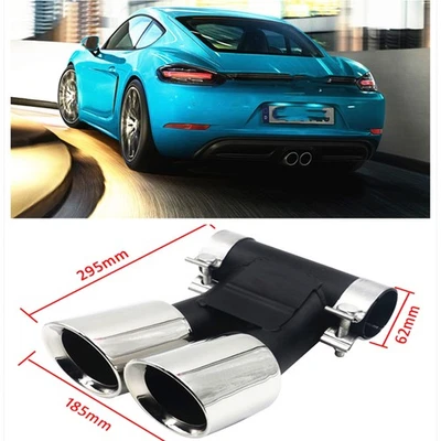 Puntas de silenciador de tubo de escape trasero de coche para Porsche 2008-2015 2012 Boxster Cayman 987 Foto 1 de 4