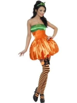 Ladies Halloween Fever Sexy Puffball Pumpkin Fancy Dress Costume - Image 1 of 3