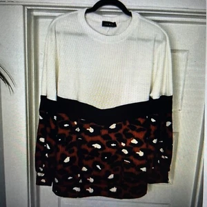 Top Grande Rae Mode para Mujer Ligero Tejido Gofre Estampado Animal Informal Ocio Nuevo con Etiquetas - Imagen 1 de 7